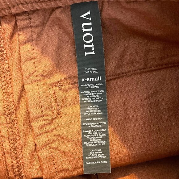 NWT Vuori Vintage Ripstop Pants Copper Orange Size XS Women's - Picture 7 of 7